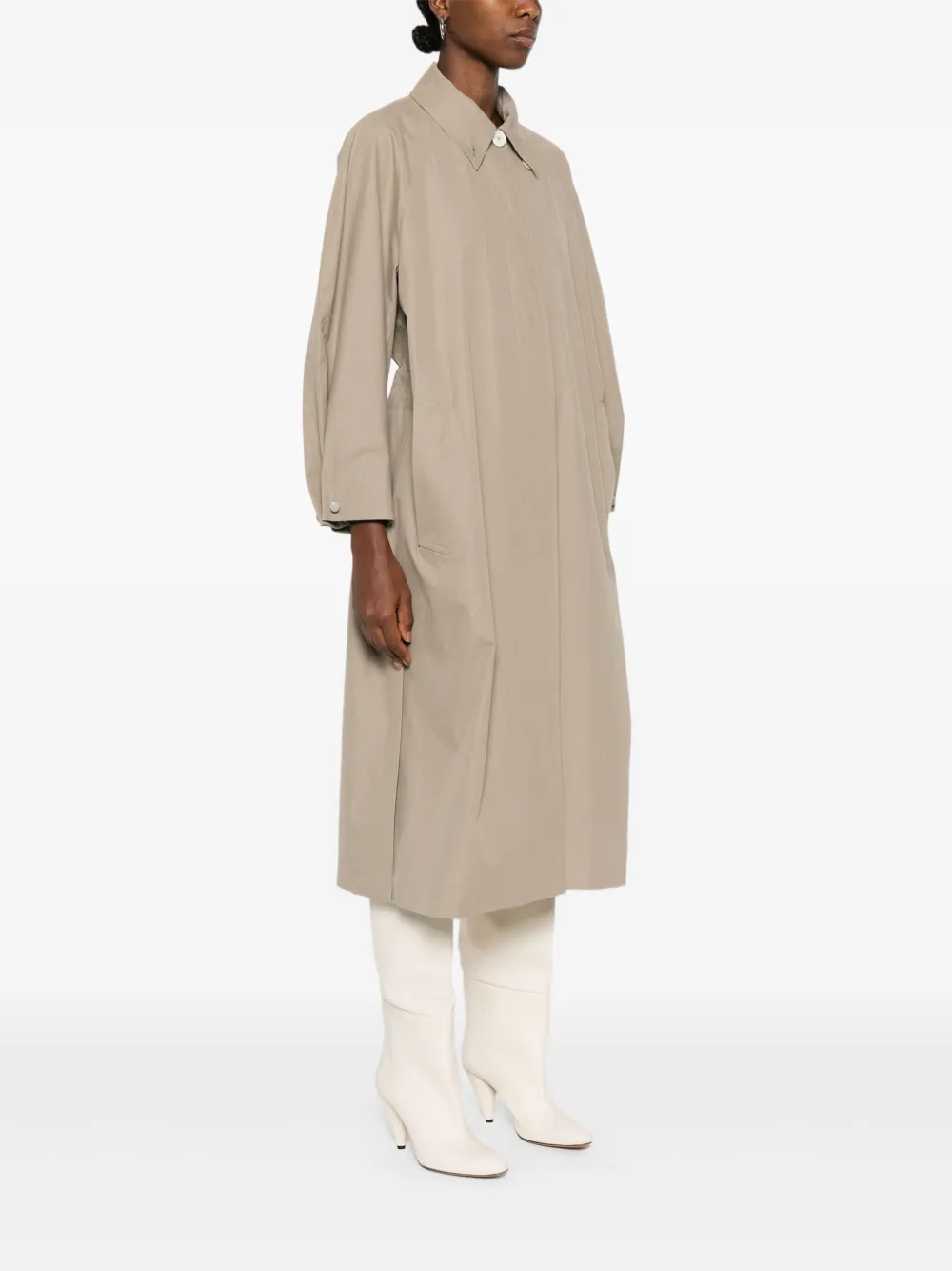 Fabiana Filippi Jas met knoopsluiting en raglan mouwen Beige