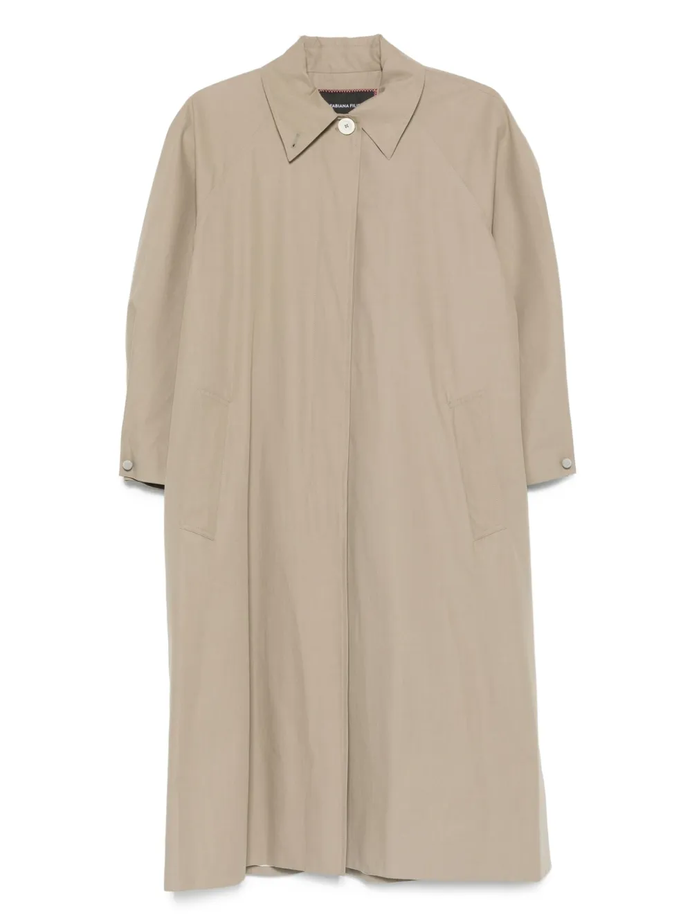 Fabiana Filippi Jas met knoopsluiting en raglan mouwen Beige