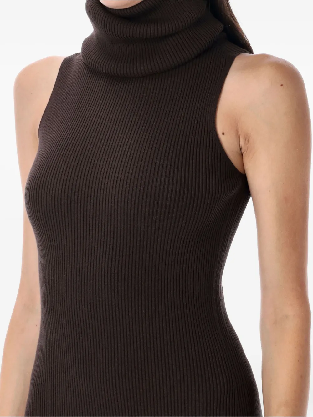 Rick Owens Mouwloze maxi-jurk Bruin