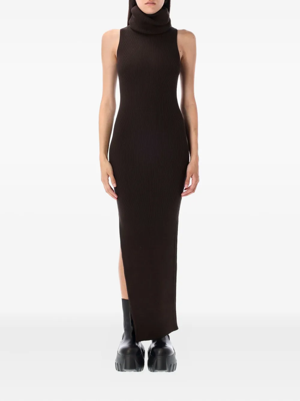 Rick Owens Mouwloze maxi-jurk Bruin