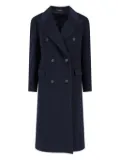 Tagliatore double-breasted belted coat - Blue