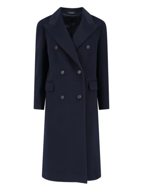 Tagliatore double-breasted belted coat