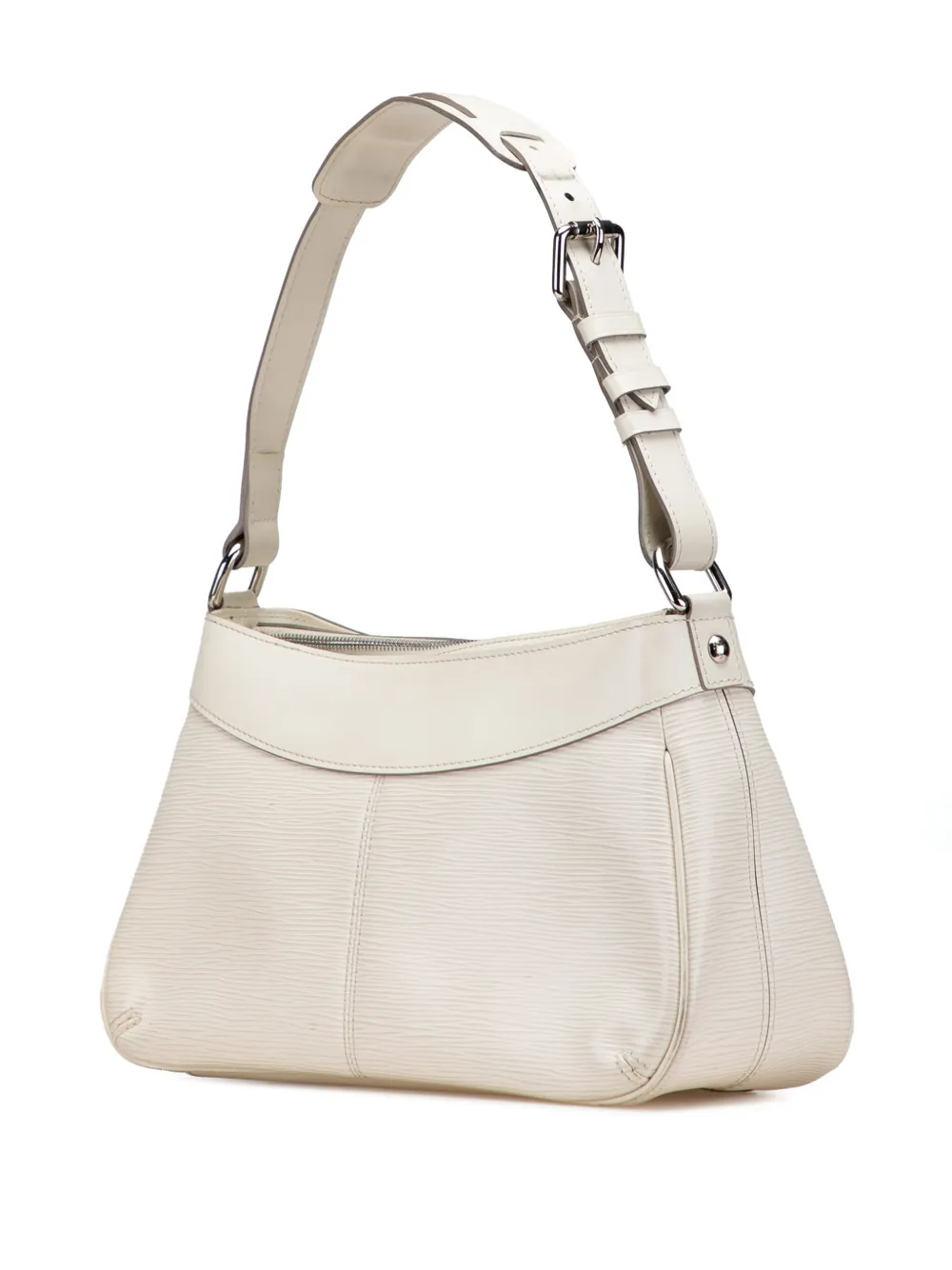Pre-owned Louis Vuitton 2003-2007 Epi Turenne Pm Shoulder Bag In White