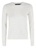 Seventy crystal-embellished crew-neck sweater - White