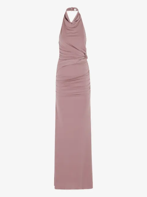 THE ANDAMANE halterneck draped maxi dress