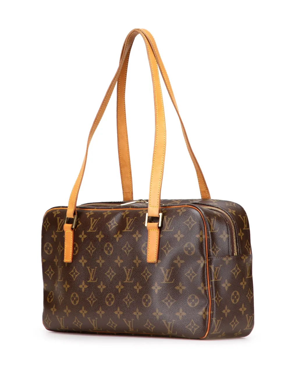 Pre-owned Louis Vuitton 2003 Monogram Cite Gm Shoulder Bag In Brown