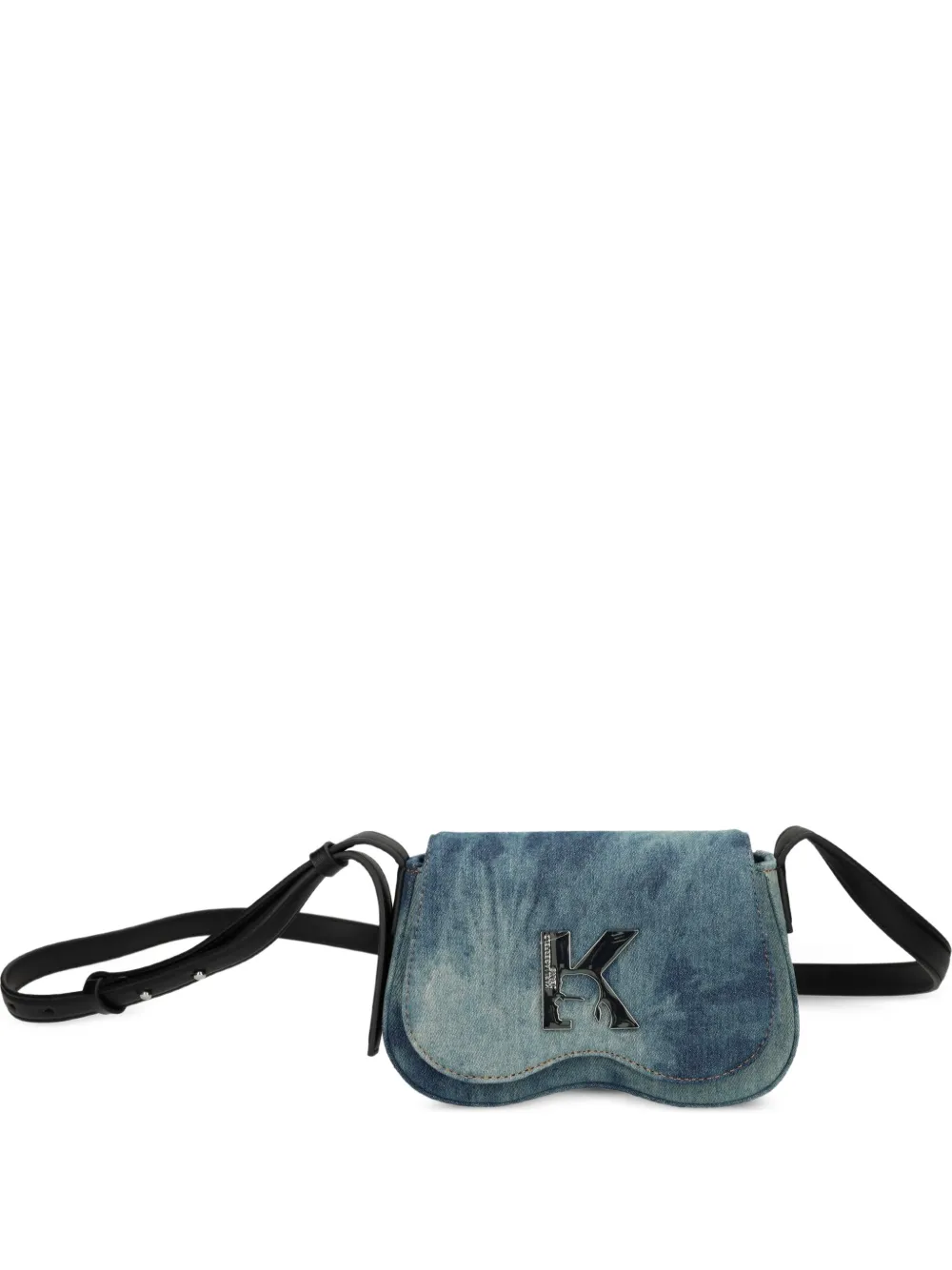 tie-dye denim crossbody bag