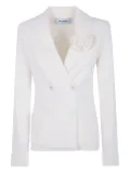 Blugirl brooch double-breasted blazer - White