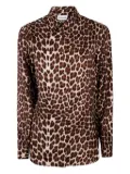 P.A.R.O.S.H. leopard-print silk shirt - Brown