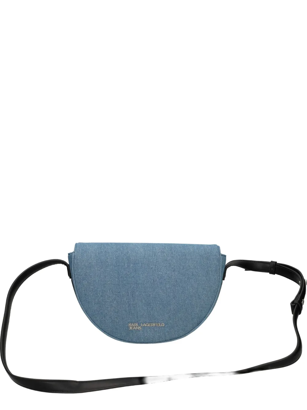 Karl Lagerfeld Jeans Denim Half-moon Crossbody Bag In Blue