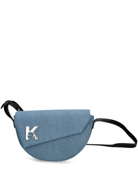 Karl Lagerfeld Jeans bolsa crossbody de mezclilla con forma de media luna