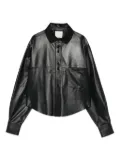 Forte Forte nappa leather pocket shirt - Black