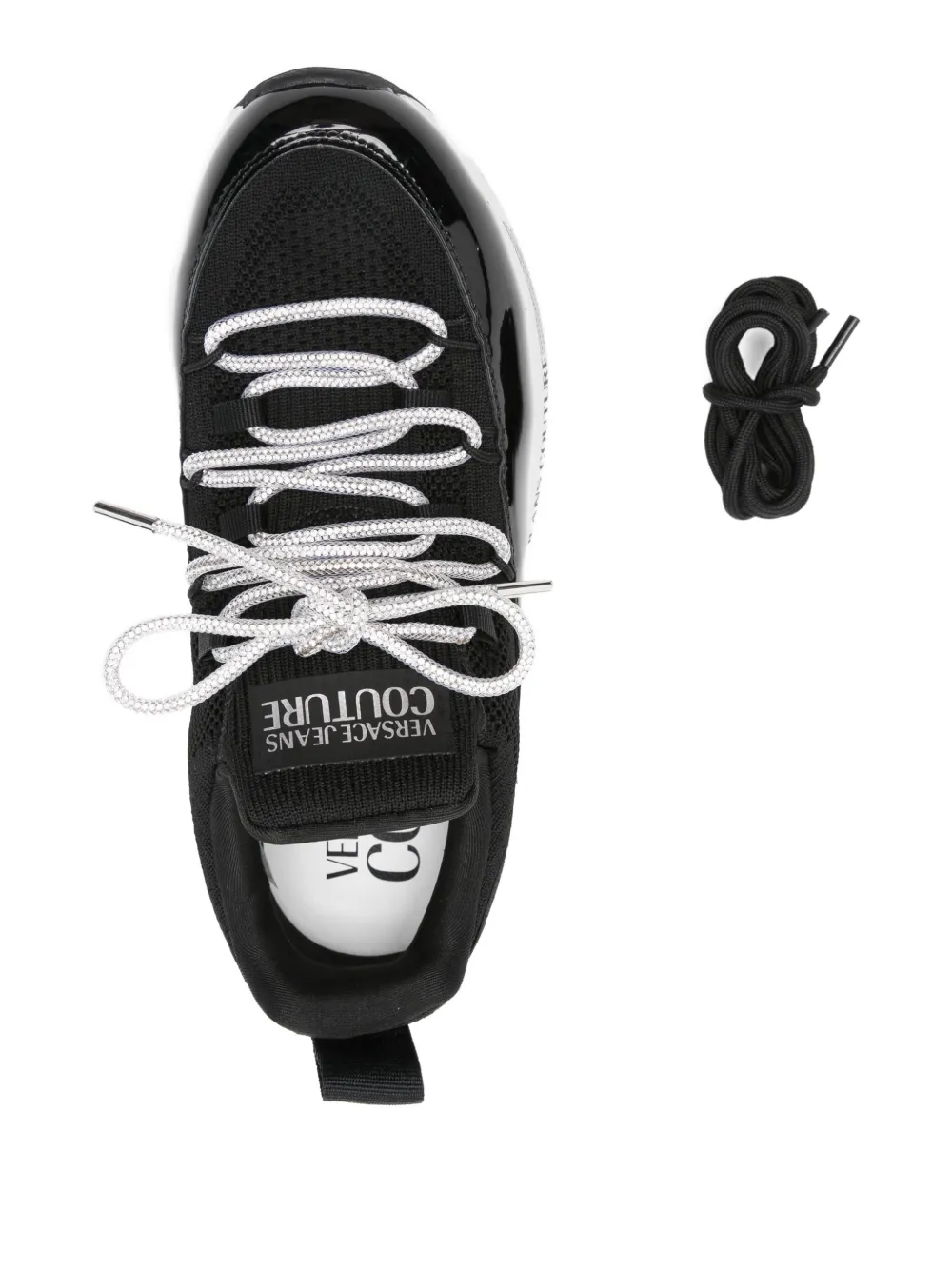 Versace Jeans Couture mesh-panel lace-up sneakers Black