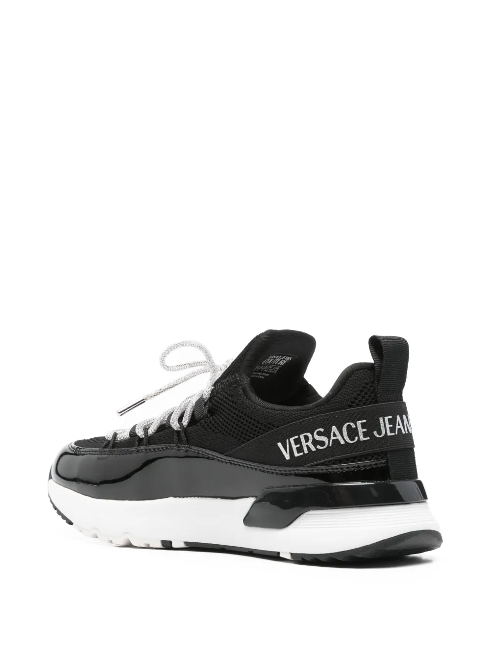 Versace Jeans Couture mesh-panel lace-up sneakers Black