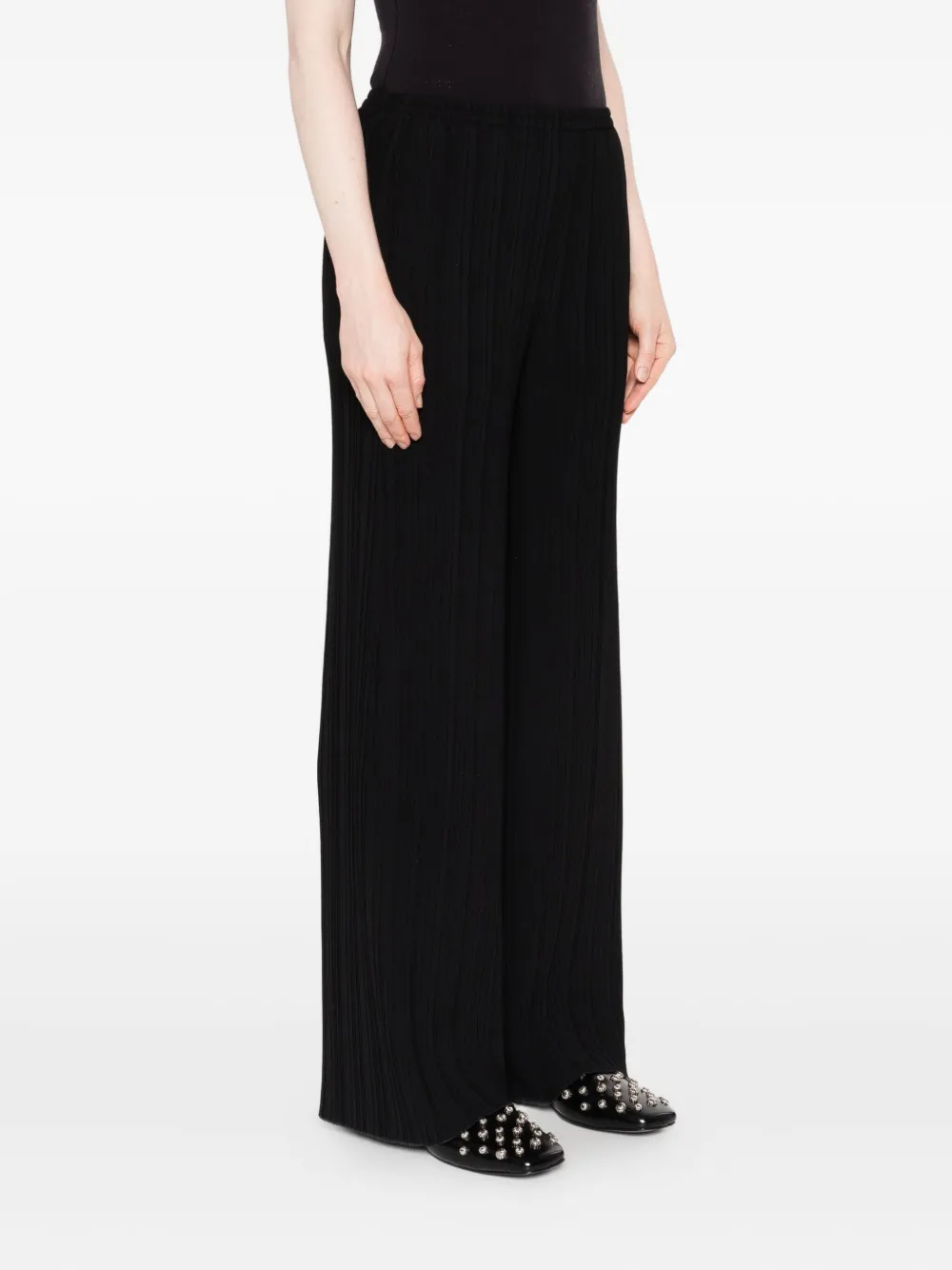 Forte plissé crepe trousers Zwart