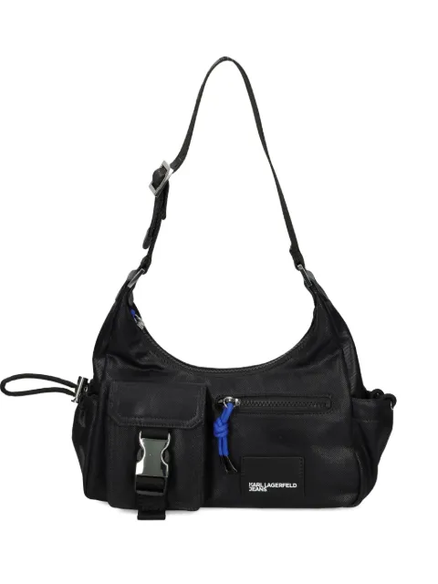 Karl Lagerfeld Jeans small utility coated denim shoulder bag