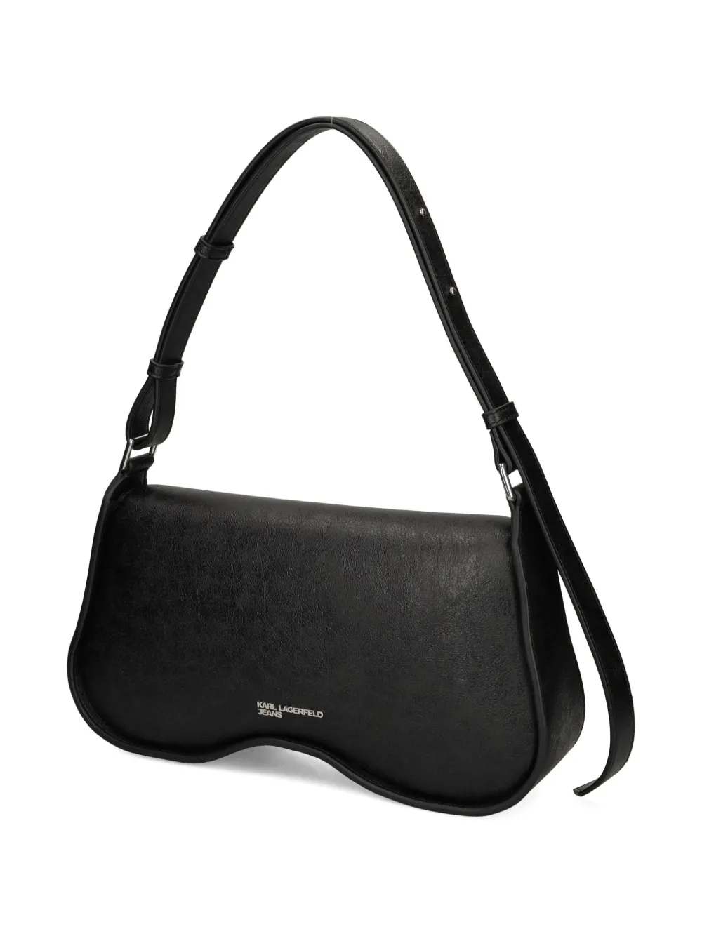 Karl Lagerfeld Jeans small K-logo curved shoulder bag - Zwart