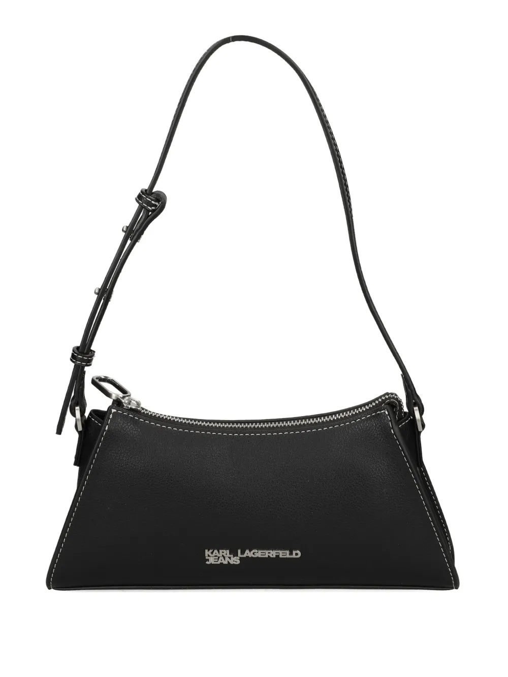 Karl Lagerfeld Jeans zip-detail curved shoulder bag - Nero