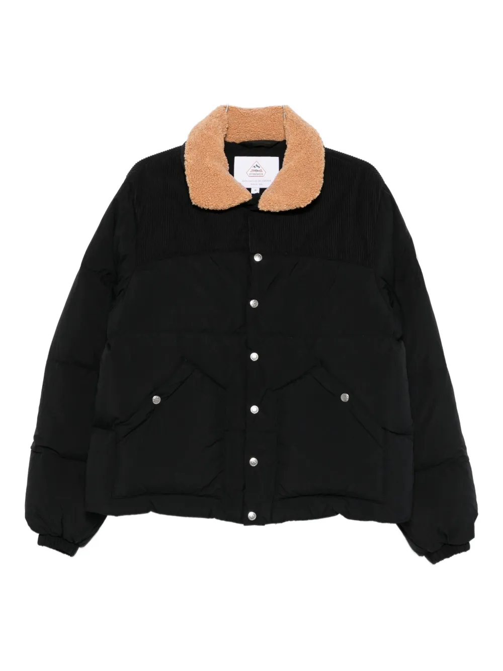 Pyrenex shearling-collar padded jacket | Black | Image 1