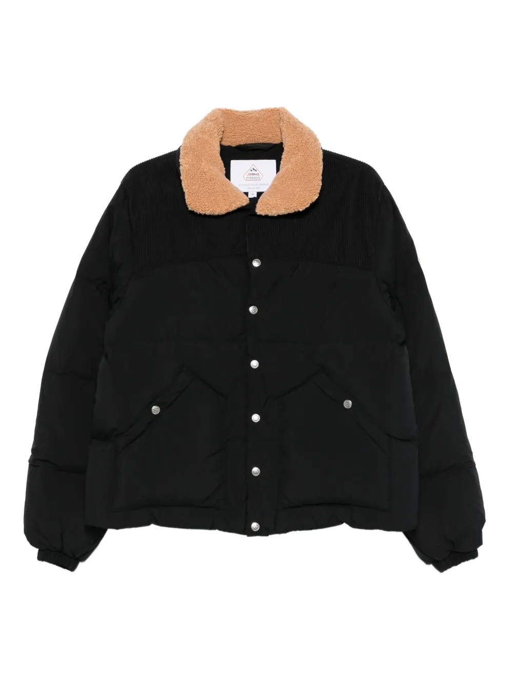 Pyrenex shearling-collar padded jacket | Black | Image 1