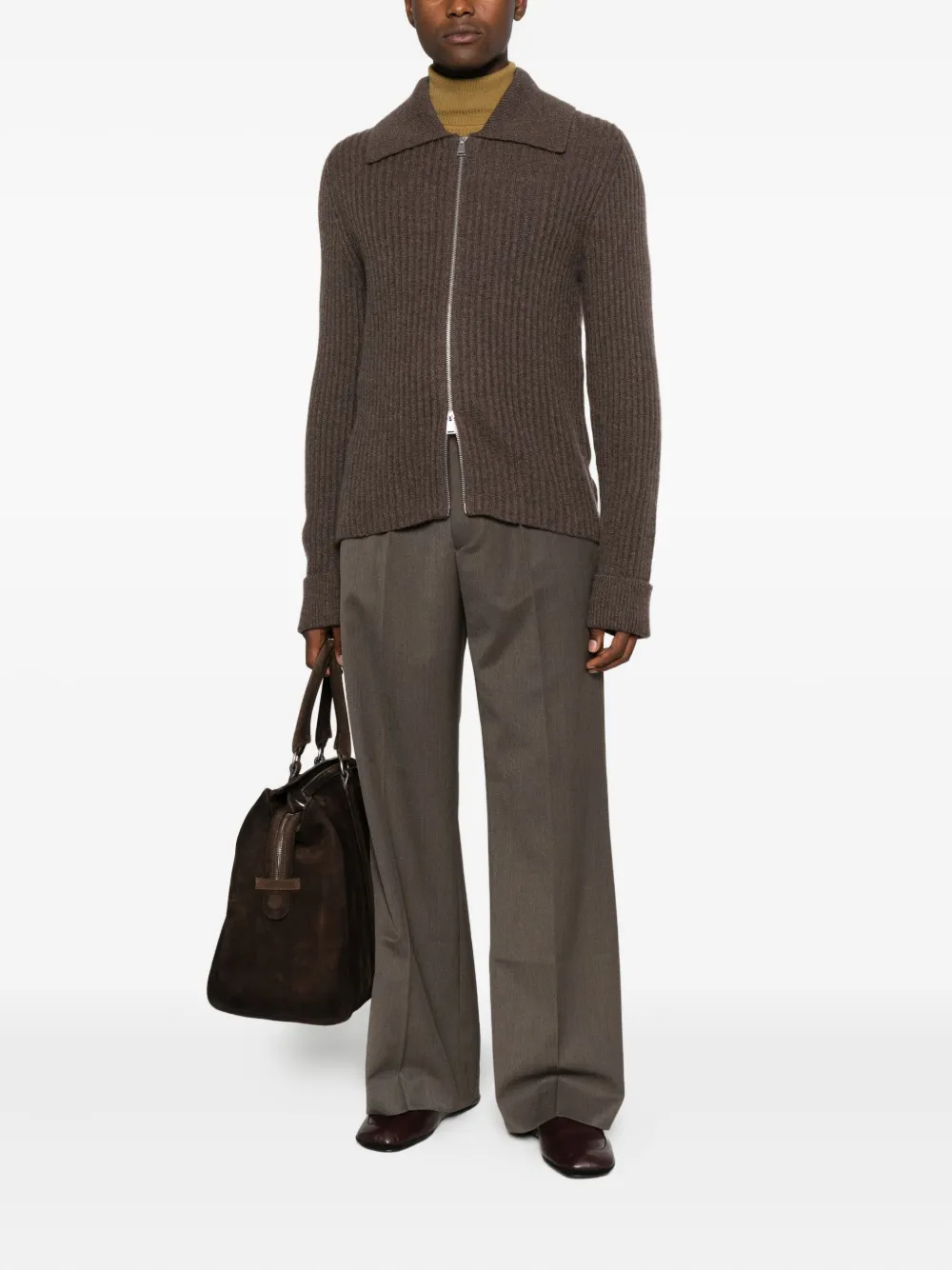 Simkhai Cashmere Cardigan In Brown