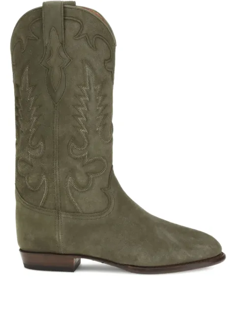 SHILOH HERITAGE embroidered suede cowboy boots