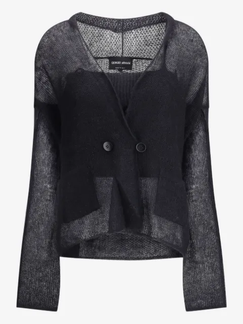 Giorgio Armani cárdigan tejido con doble botonadura