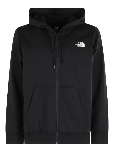 The North Face logo-embroidered zip-fastening hoodie