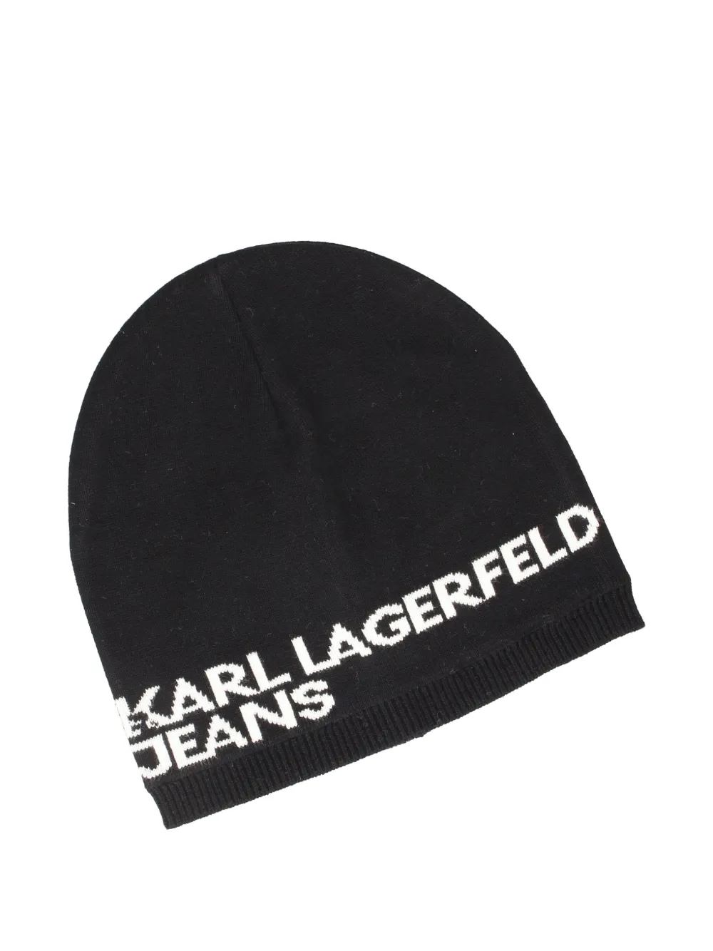 Karl Lagerfeld Jeans logo-detail beanie - Zwart