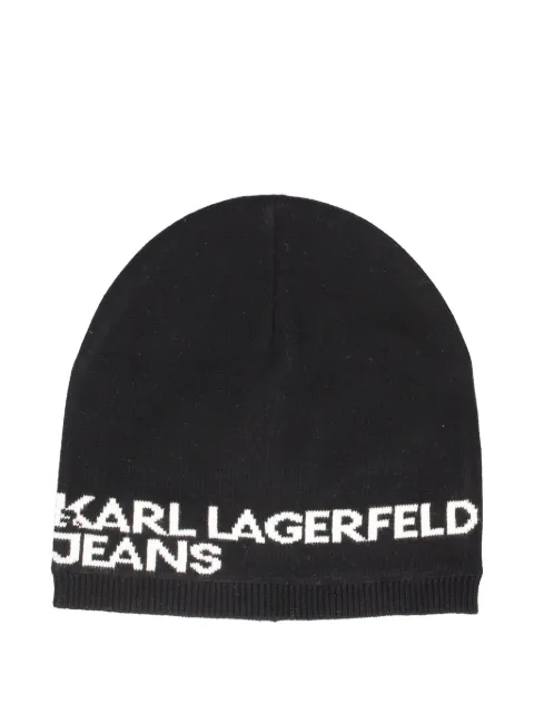 Karl Lagerfeld Jeans logo-detail beanie