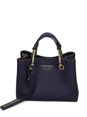 Emporio Armani レザー トートバッグ | ブラック | FARFETCH JP