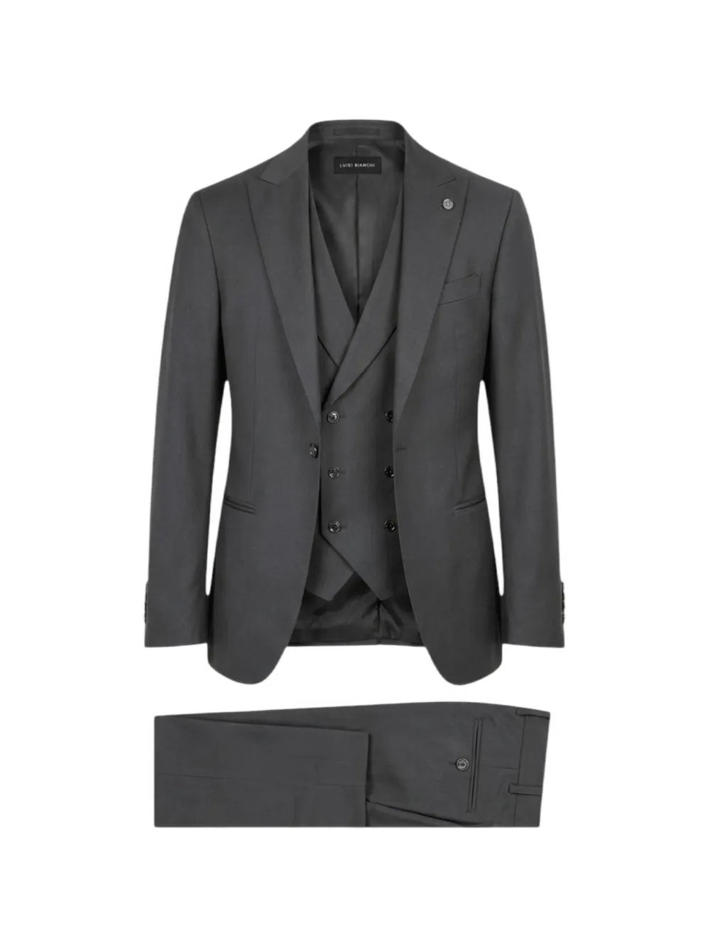 LUIGI BIANCHI MANTOVA single-breasted three-piece suit - Grigio