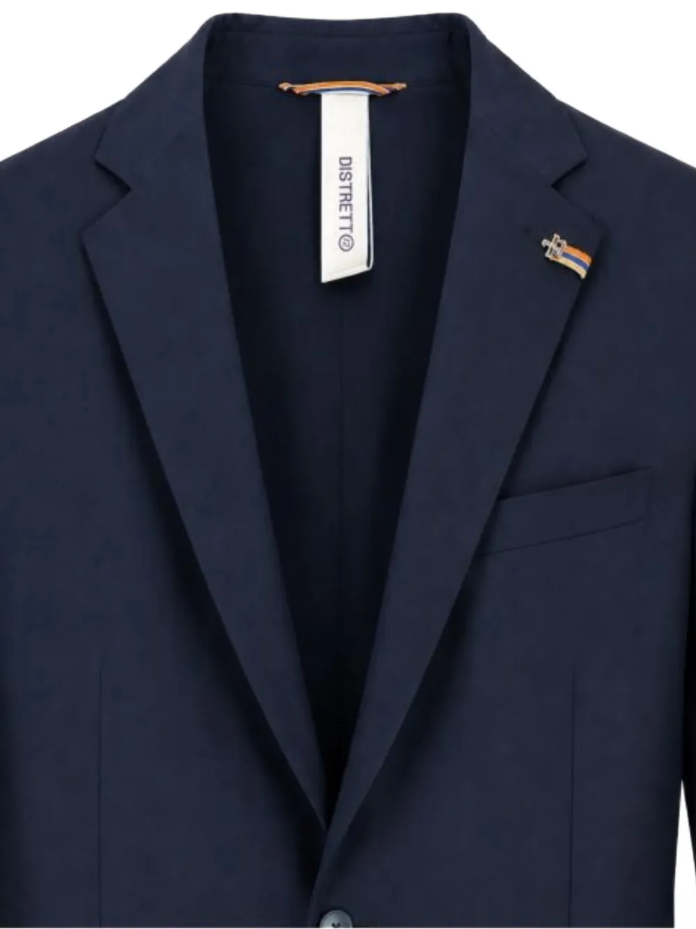  Distretto 12 Traje Con Solapa De Muesca - Azul 