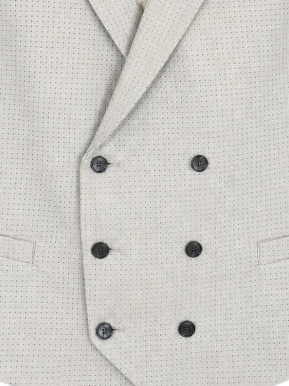 LUIGI BIANCHI MANTOVA Gilet met dubbele rij knopen en patroon Grijs