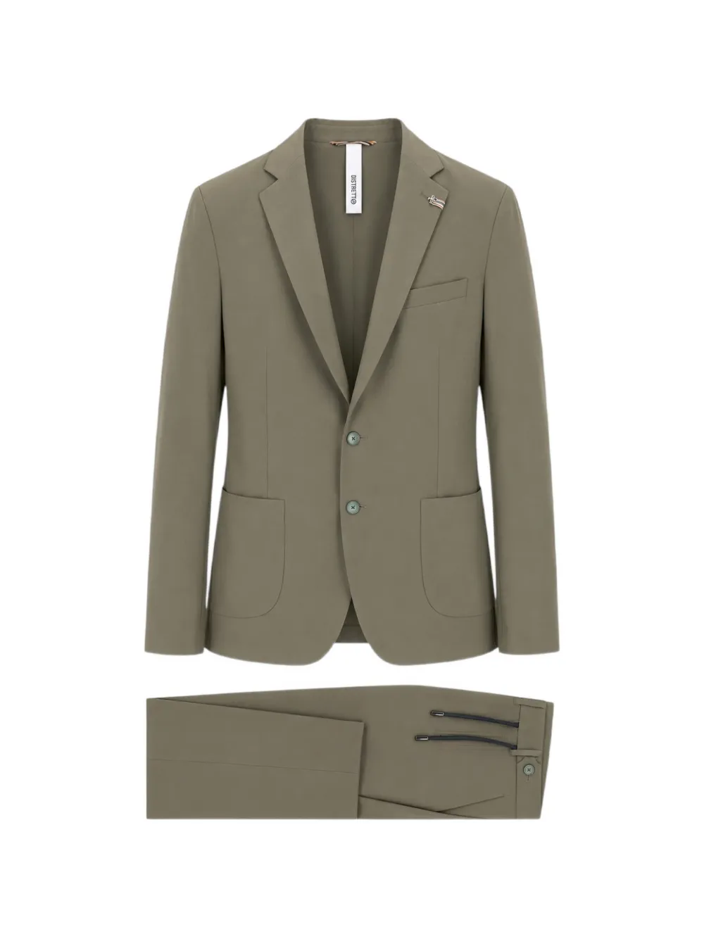 DISTRETTO 12 notched-lapel single-breasted suit - Verde