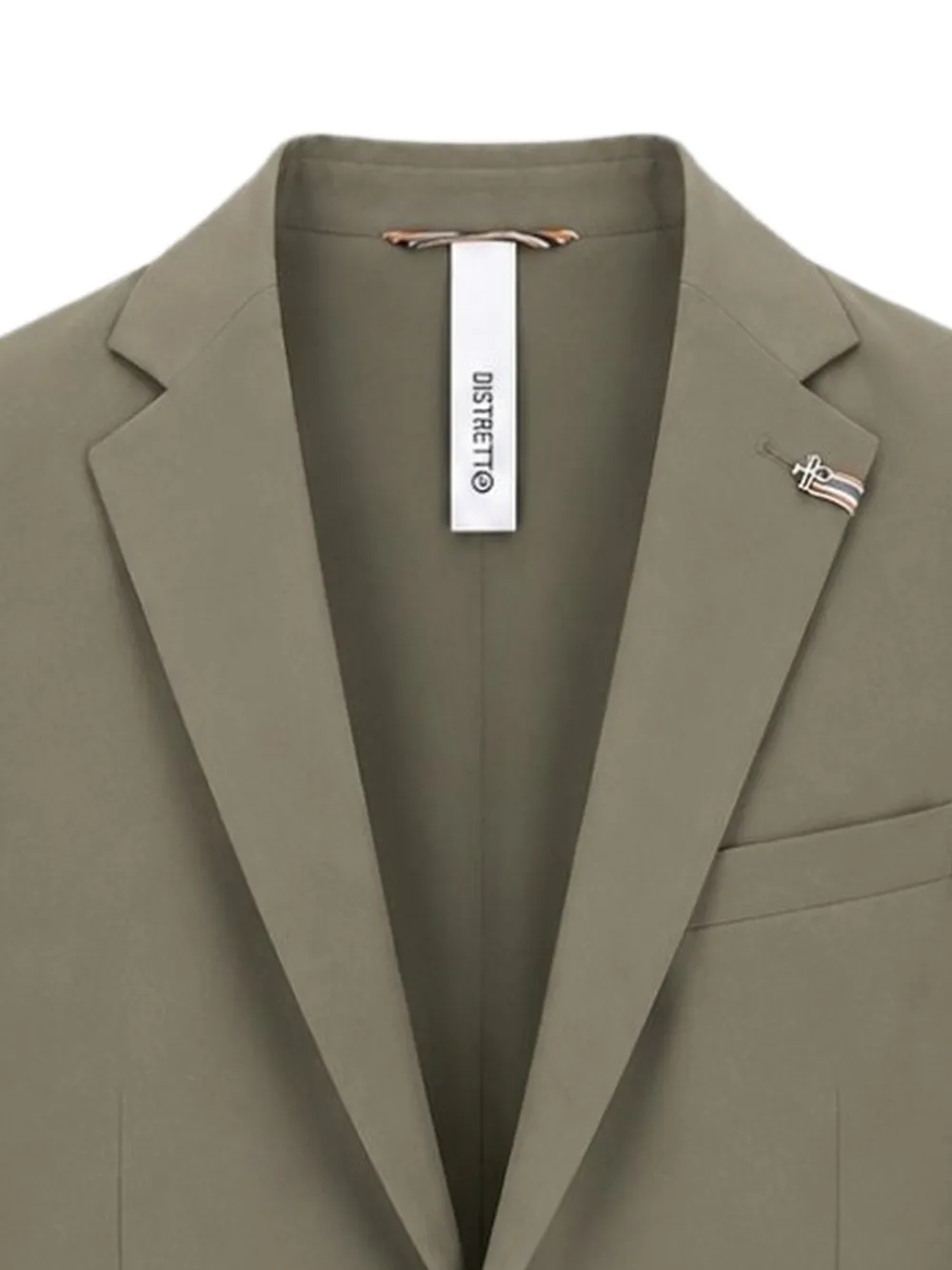  Distretto 12 Traje Con Solapa De Muesca - Verde 
