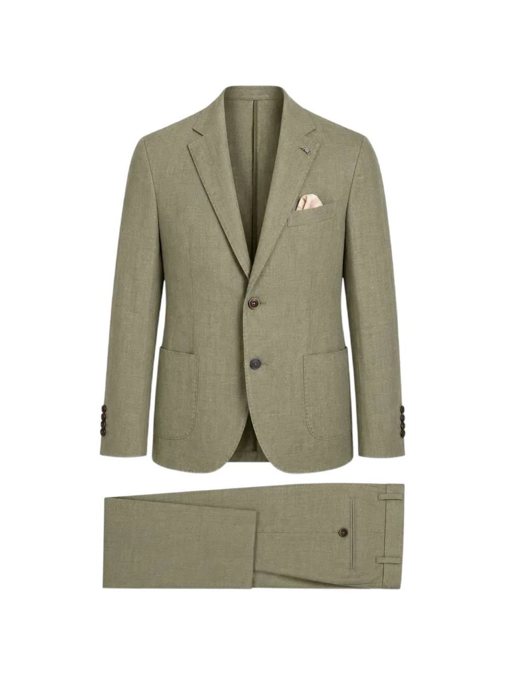 BOB notch-lapel single-breasted suit - Verde