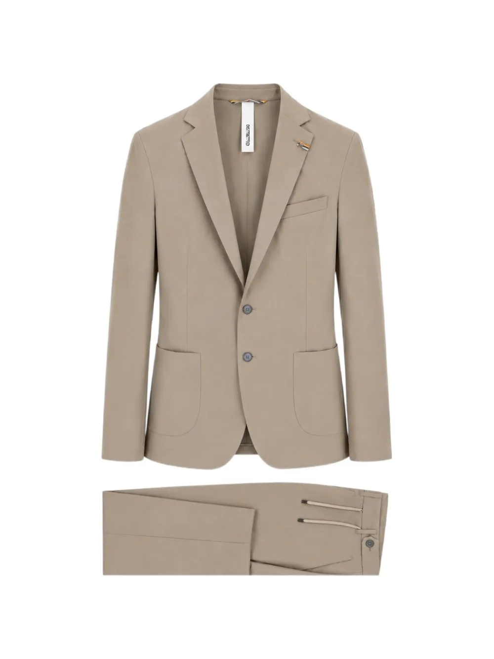 DISTRETTO 12 notched-lapel single-breasted suit - Toni neutri
