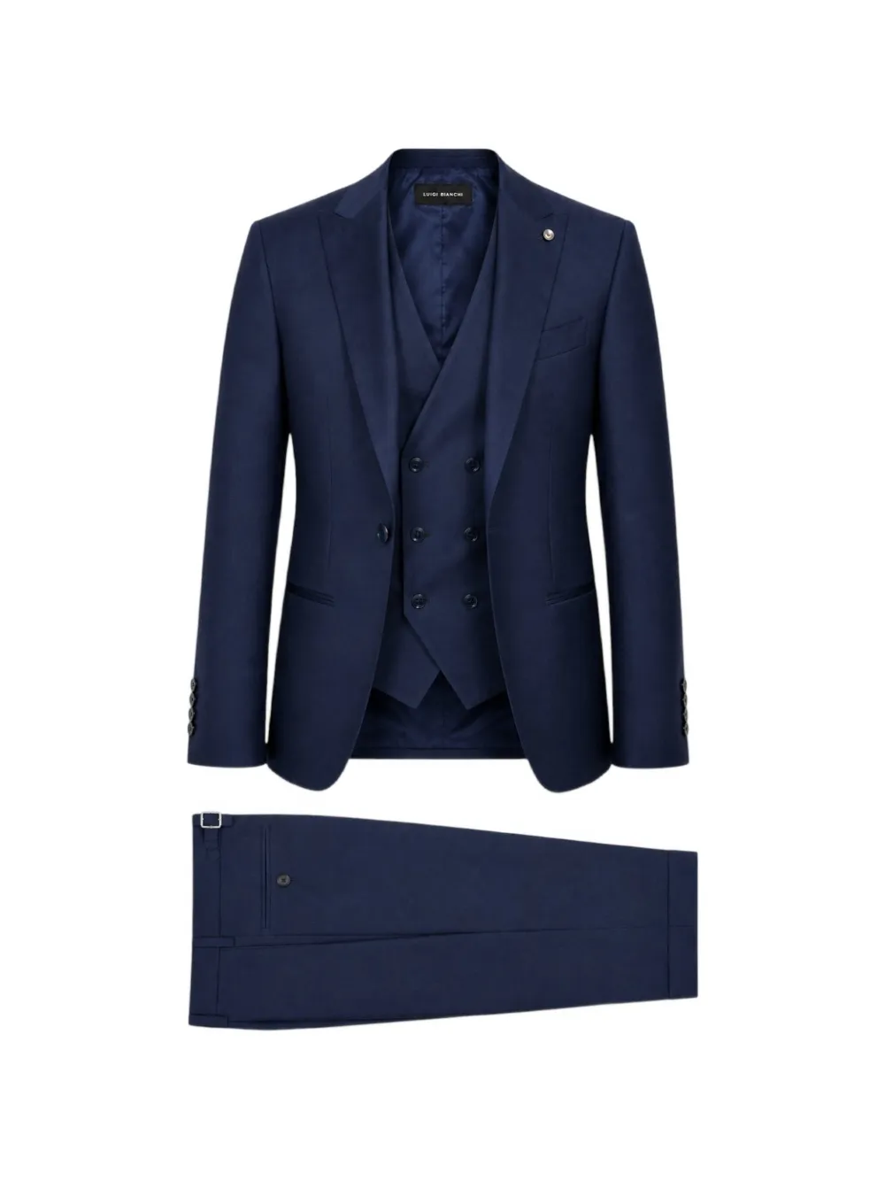 LUIGI BIANCHI MANTOVA three-piece single-breasted suit - Blu