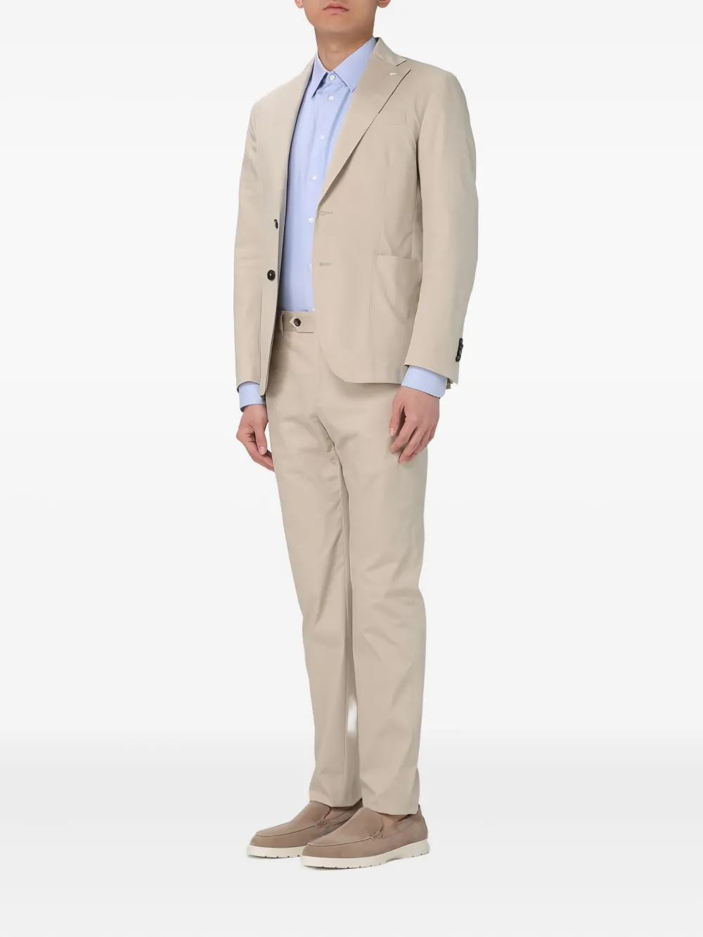 Manuel Ritz Two-button Patch-pocket Blazer In Neutral