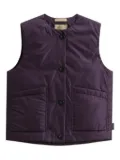 Woolrich button-fastening quilted vest - Purple