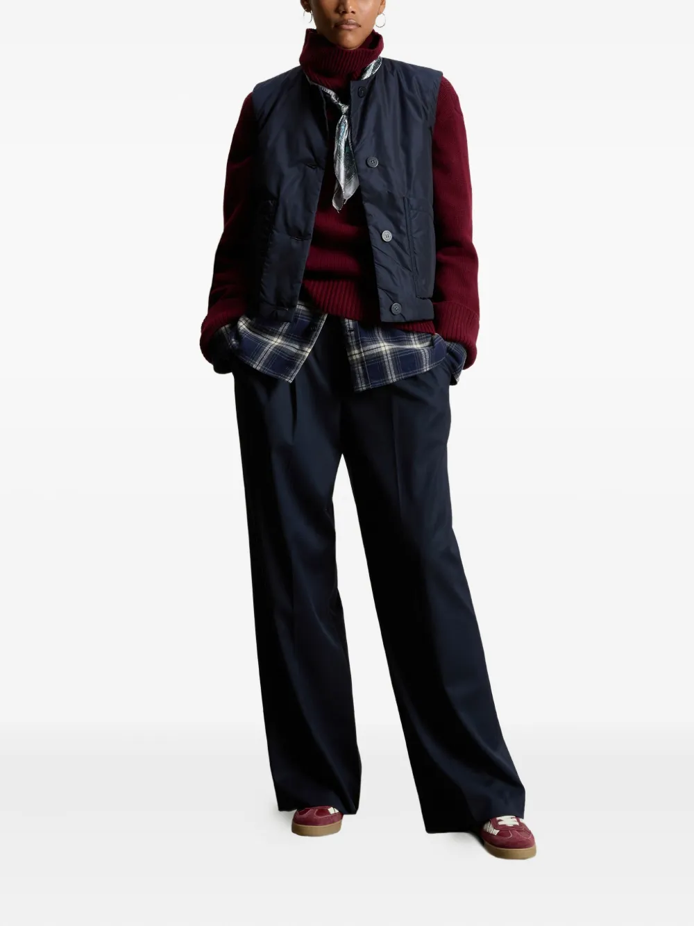 Woolrich Bodywarmer met knoopsluiting Blauw