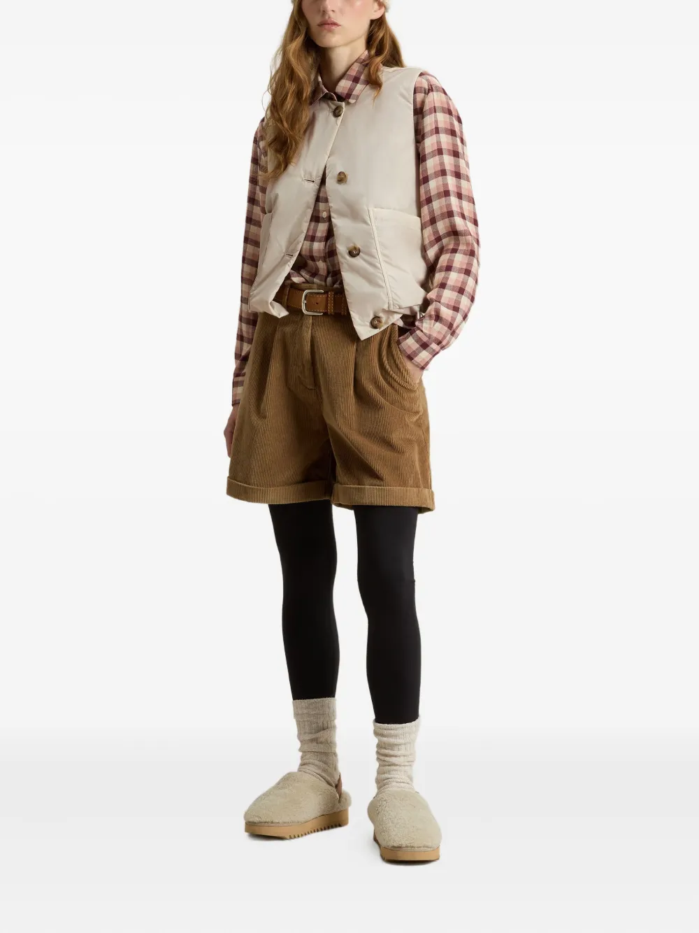 Woolrich Button-fastening Pocket Vest In Neutral