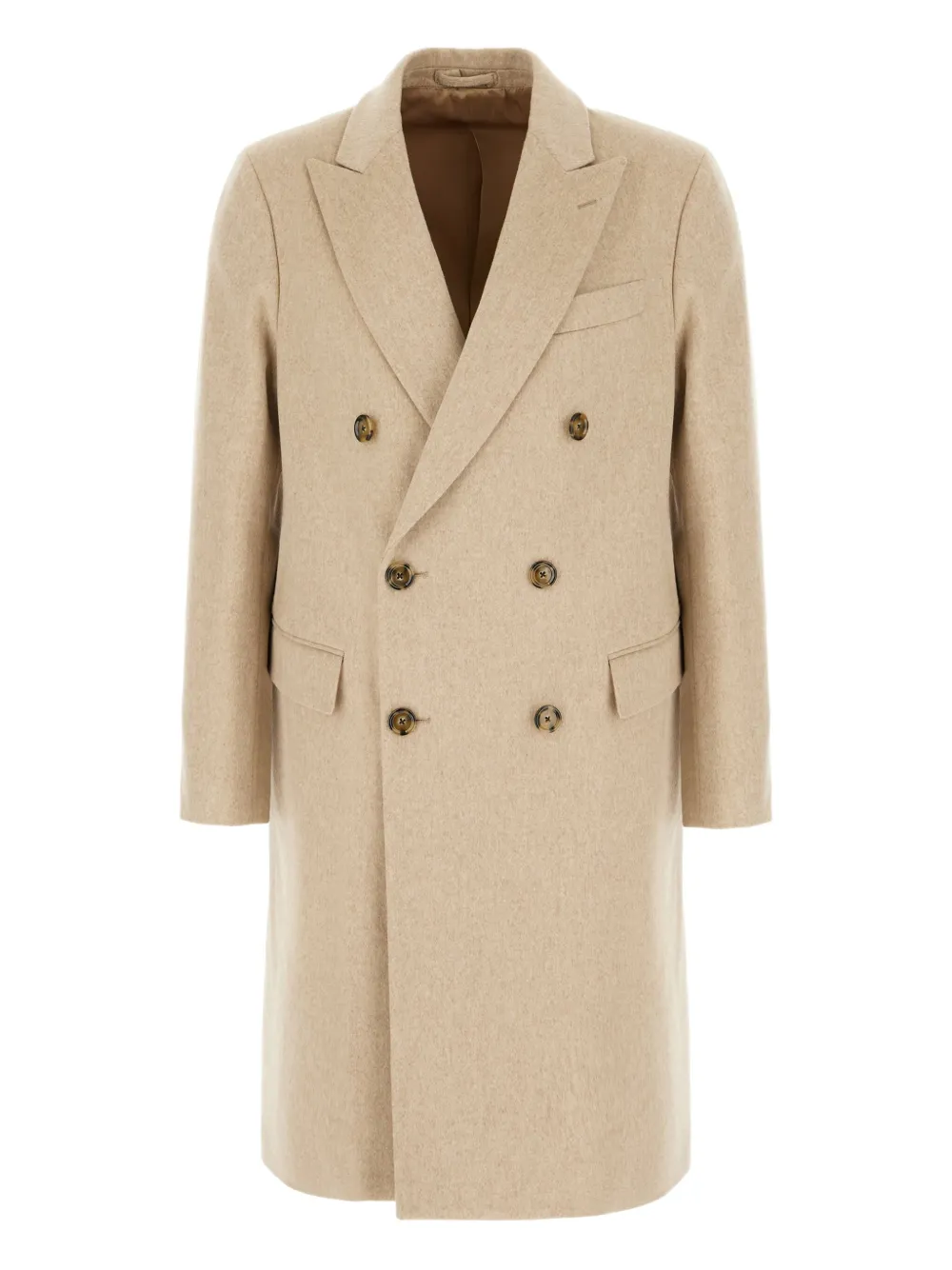 Lardini double-breasted wool coat | Neutrals | Image 1