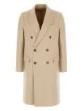 Lardini double-breasted wool coat - Neutrals
