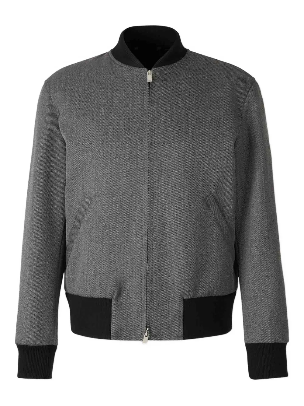 Lardini Zip-front Bomber Jacket In Gray