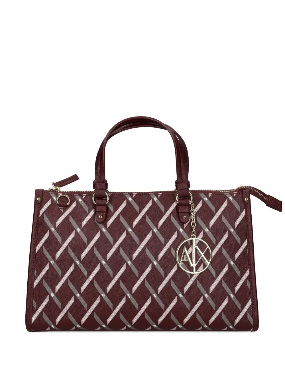Armani Exchange Gynger モノグラム ハンドバッグ - レッド Armani Exchange Gynger モノグラム ハンドバッグ - レッド