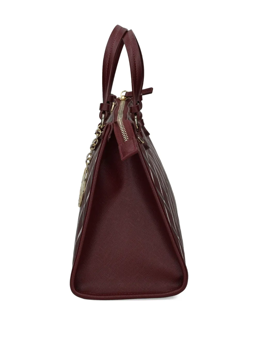 Armani Exchange Gynger Monogram Top-handle Tote Bag In Red