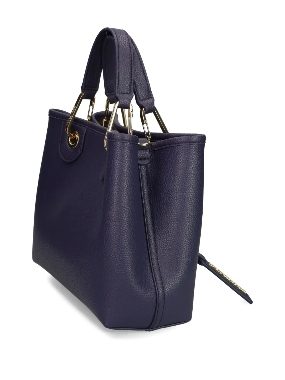 Emporio Armani double-handle gold-tone tote bag Blauw