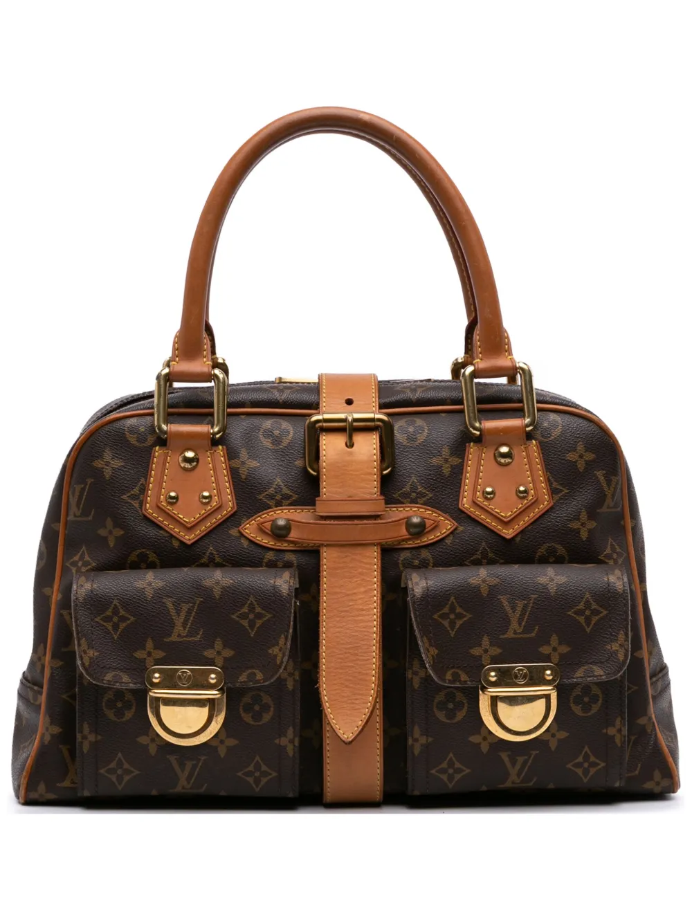 Pre-owned Louis Vuitton 2007 Monogram Manhattan Gm Handbag In Brown